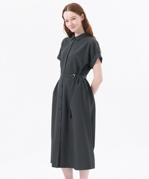MACKINTOSH PHILOSOPHY/マッキントッシュ フィロソフィー サッカーシャツワンピース チャコールグレー1 34 MACKINTOSH PHILOSOPHY/マッキントッシュ フィロソフィー サッカーシャツワンピース チャコールグレー1 34