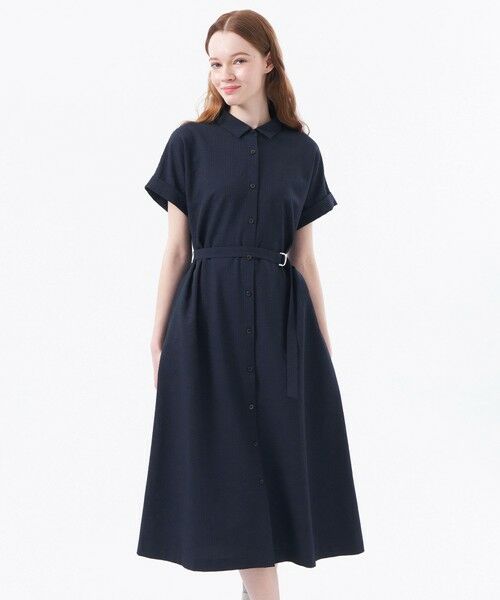 MACKINTOSH PHILOSOPHY/マッキントッシュ フィロソフィー サッカーシャツワンピース ネイビー3 36 MACKINTOSH PHILOSOPHY/マッキントッシュ フィロソフィー サッカーシャツワンピース ネイビー3 36