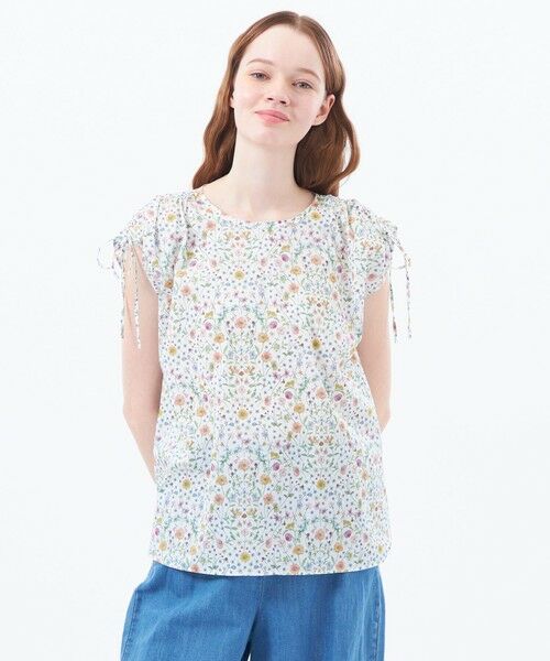 MACKINTOSH PHILOSOPHY/マッキントッシュ フィロソフィー 【LEE5月号/蛯原友里さん着用】リバティギャザースリーブブラウス オフホワイト1 36 MACKINTOSH PHILOSOPHY/マッキントッシュ フィロソフィー 【LEE5月号/蛯原友里さん着用】リバティギャザースリーブブラウス オフホワイト1 36