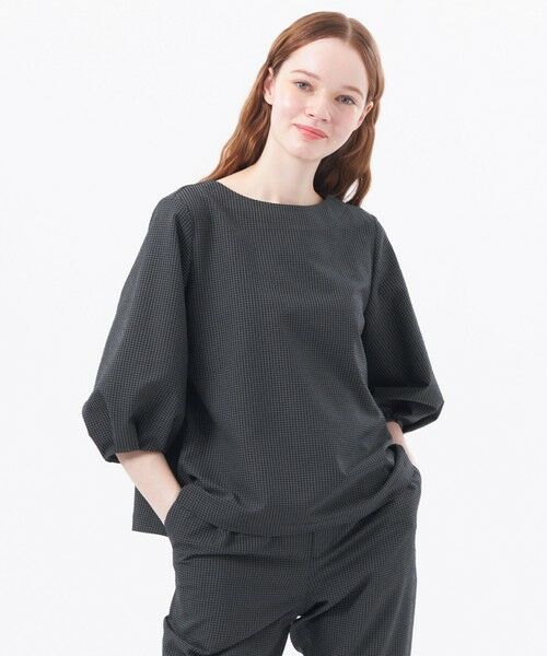MACKINTOSH PHILOSOPHY/マッキントッシュ フィロソフィー サッカーパフスリーブブラウス チャコールグレー1 38 MACKINTOSH PHILOSOPHY/マッキントッシュ フィロソフィー サッカーパフスリーブブラウス チャコールグレー1 38