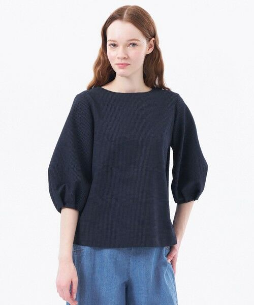 MACKINTOSH PHILOSOPHY/マッキントッシュ フィロソフィー サッカーパフスリーブブラウス ネイビー3 38 MACKINTOSH PHILOSOPHY/マッキントッシュ フィロソフィー サッカーパフスリーブブラウス ネイビー3 38