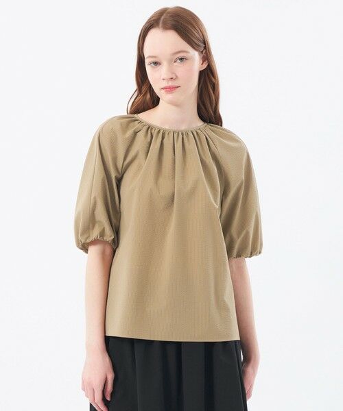 MACKINTOSH PHILOSOPHY / マッキントッシュ フィロソフィー シャツ・ブラウス | サマーサッカーギャザーブラウス(ベージュ1)