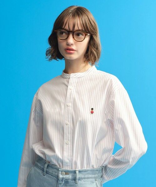 MACKINTOSH PHILOSOPHY/マッキントッシュ フィロソフィー バッキンガムベア バンドカラーシャツ ブルー6 36 MACKINTOSH PHILOSOPHY/マッキントッシュ フィロソフィー バッキンガムベア バンドカラーシャツ ブルー6 36
