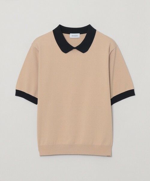 マッキントッシュフィロソフィー　バイカラーニット　半袖　ブラウン　M バイカラーニットポロ(トップス)｜MACKINTOSH PHILOSOPHY