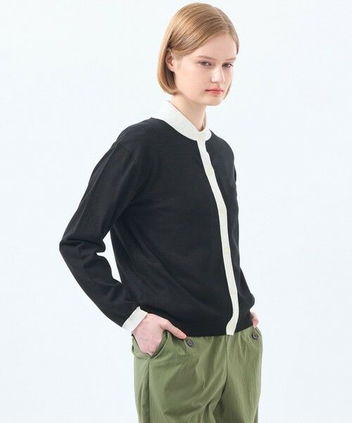 MACKINTOSH PHILOSOPHY/マッキントッシュ フィロソフィー 【WEB&一部店舗限定】バイカラーラインカーディガン ブラック1 38 MACKINTOSH PHILOSOPHY/マッキントッシュ フィロソフィー 【WEB&一部店舗限定】バイカラーラインカーディガン ブラック1 38