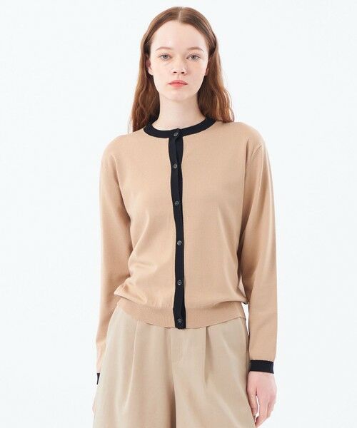 MACKINTOSH PHILOSOPHY/マッキントッシュ フィロソフィー 【WEB&一部店舗限定】バイカラーラインカーディガン ベージュ1 38 MACKINTOSH PHILOSOPHY/マッキントッシュ フィロソフィー 【WEB&一部店舗限定】バイカラーラインカーディガン ベージュ1 38