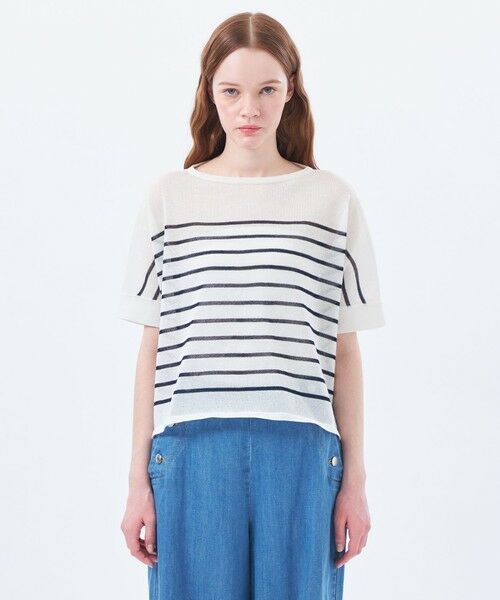 MACKINTOSH PHILOSOPHY / マッキントッシュ フィロソフィー ニット・セーター | シアーボーダーワイドニット | 詳細4