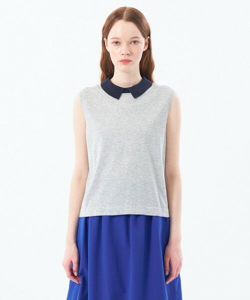 MACKINTOSH PHILOSOPHY / マッキントッシュ フィロソフィー ニット・セーター | 【Bi-color Knit Polo（バイカラーニットポロ）】ノースリーブ | 詳細5