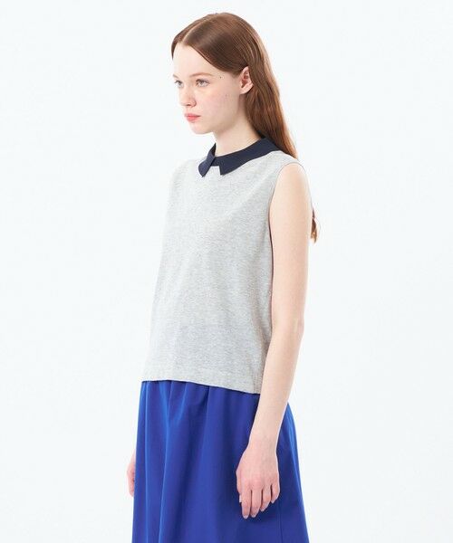 MACKINTOSH PHILOSOPHY / マッキントッシュ フィロソフィー ニット・セーター | 【Bi-color Knit Polo（バイカラーニットポロ）】ノースリーブ | 詳細6