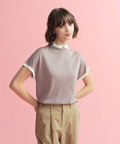 セール】 Cleric Collar Knit ワイドフィット(七分袖) （ニット