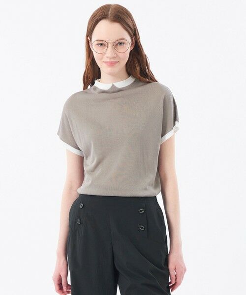 smooth collar knit ベージュ Brand new | mark & collars (マークアンドカラーズ)