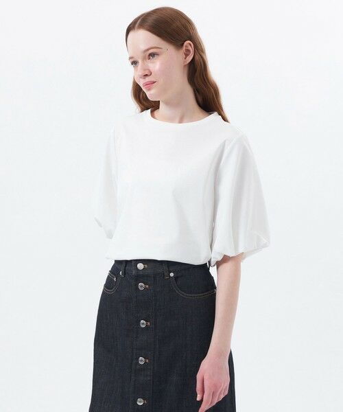 MACKINTOSH PHILOSOPHY/マッキントッシュ フィロソフィー バルーンスリーブコンビカットソー オフホワイト1 36 MACKINTOSH PHILOSOPHY/マッキントッシュ フィロソフィー バルーンスリーブコンビカットソー オフホワイト1 36