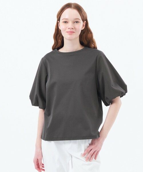 MACKINTOSH PHILOSOPHY/マッキントッシュ フィロソフィー バルーンスリーブコンビカットソー チャコールグレー1 36 MACKINTOSH PHILOSOPHY/マッキントッシュ フィロソフィー バルーンスリーブコンビカットソー チャコールグレー1 36