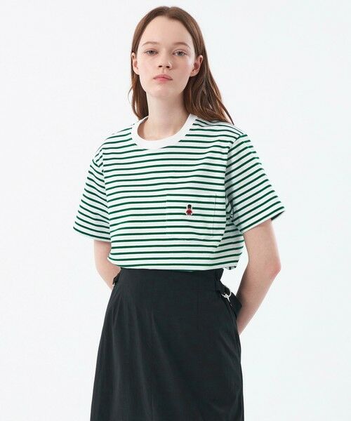 MACKINTOSH PHILOSOPHY/マッキントッシュ フィロソフィー バッキンガムベア バスクボーダーポケットT グリーン1 38 MACKINTOSH PHILOSOPHY/マッキントッシュ フィロソフィー バッキンガムベア バスクボーダーポケットT グリーン1 38