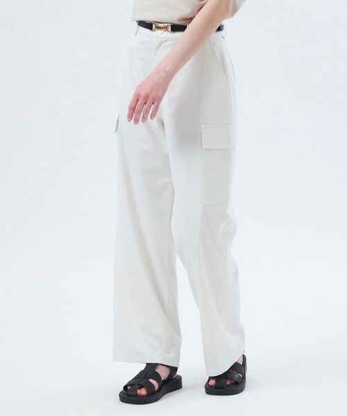 MACKINTOSH PHILOSOPHY/マッキントッシュ フィロソフィー 【LEE5月号/蛯原友里さん着用】ストレッチツイルワイドパンツ オフホワイト1 38 MACKINTOSH PHILOSOPHY/マッキントッシュ フィロソフィー 【LEE5月号/蛯原友里さん着用】ストレッチツイルワイドパンツ オフホワイト1 38