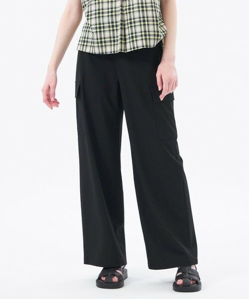 MACKINTOSH PHILOSOPHY/マッキントッシュ フィロソフィー 【LEE5月号/蛯原友里さん着用】ストレッチツイルワイドパンツ ブラック1 38 MACKINTOSH PHILOSOPHY/マッキントッシュ フィロソフィー 【LEE5月号/蛯原友里さん着用】ストレッチツイルワイドパンツ ブラック1 38