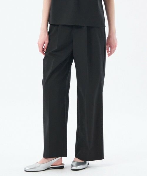 MACKINTOSH PHILOSOPHY / マッキントッシュ フィロソフィー その他パンツ | サマーサッカータックワイドパンツ(ブラック1)