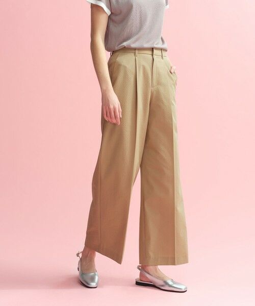 MACKINTOSH PHILOSOPHY / マッキントッシュ フィロソフィー その他パンツ | サマーサッカータックワイドパンツ(ベージュ1)