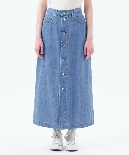 MACKINTOSH PHILOSOPHY / マッキントッシュ フィロソフィー ロング・マキシ丈スカート | コットンリネンデニムロングスカート | 詳細3