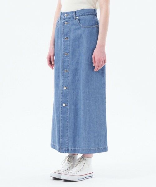 MACKINTOSH PHILOSOPHY / マッキントッシュ フィロソフィー ロング・マキシ丈スカート | コットンリネンデニムロングスカート | 詳細4