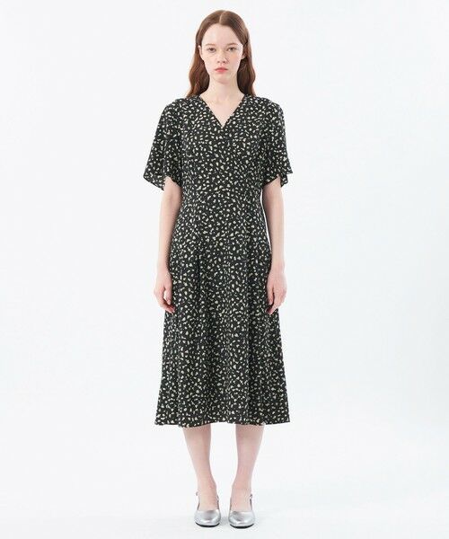 MACKINTOSH PHILOSOPHY　総柄ワンピース 2023年秋冬商品】Cleric Collar Knit ワンピース(ワンピース