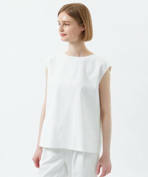 MACKINTOSH PHILOSOPHY コットン白シャツ MACKINTOSH PHILOSOPHY WOMEN |ワイドシャツの着こなし