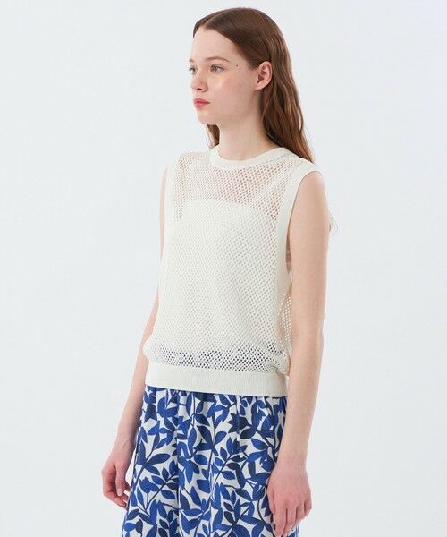 MACKINTOSH PHILOSOPHY / マッキントッシュ フィロソフィー ニット・セーター | メッシュニットベスト(オフホワイト1)