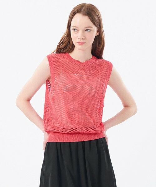 MACKINTOSH PHILOSOPHY / マッキントッシュ フィロソフィー ニット・セーター | メッシュニットベスト(レッド2)