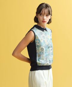 MACKINTOSH PHILOSOPHY / マッキントッシュ フィロソフィー ニット・セーター | リバティコンビノースリーブポロニット