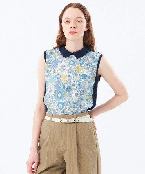 MACKINTOSH PHILOSOPHY / マッキントッシュ フィロソフィー ニット・セーター | リバティコンビノースリーブポロニット | 詳細11