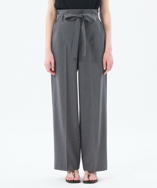 MACKINTOSH PHILOSOPHY / マッキントッシュ フィロソフィー その他パンツ | ドライタッチハイウエストワイドパンツ(チャコールグレー1)