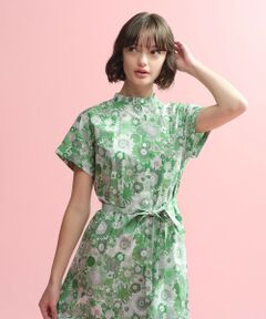 極美品✨️マッキントッシュフィロソフィー リバティワンピース カシュクール フレア リバティバンドカラーワンピース （ロング・マキシ丈ワンピース