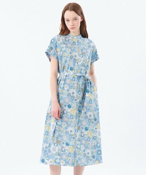 超激安 リバティバンドカラーワンピース （ロング・マキシ丈ワンピース ワンピース