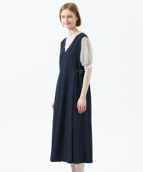 MACKINTOSH PHILOSOPHY/マッキントッシュ フィロソフィー サイドベルテッドジャンパースカート ネイビー3 38 MACKINTOSH PHILOSOPHY/マッキントッシュ フィロソフィー サイドベルテッドジャンパースカート ネイビー3 38
