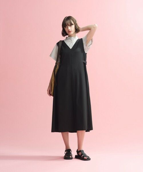 MACKINTOSH PHILOSOPHY / マッキントッシュ フィロソフィー ロング・マキシ丈ワンピース | サイドベルテッドジャンパースカート | 詳細1