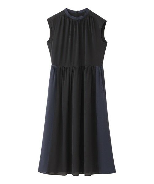 MACKINTOSH PHILOSOPHY/マッキントッシュ フィロソフィー スタンドカラーギャザーワンピース ブラック1 38 MACKINTOSH PHILOSOPHY/マッキントッシュ フィロソフィー スタンドカラーギャザーワンピース ブラック1 38