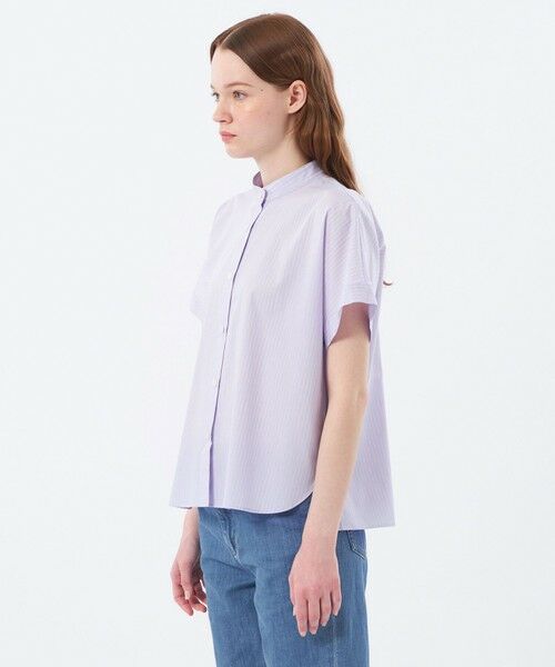 MACKINTOSH PHILOSOPHY / マッキントッシュ フィロソフィー シャツ・ブラウス | バンドカラーストライプハーフシャツ | 詳細11