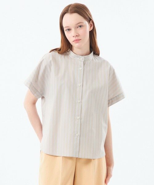 MACKINTOSH PHILOSOPHY / マッキントッシュ フィロソフィー シャツ・ブラウス | バンドカラーストライプハーフシャツ | 詳細18