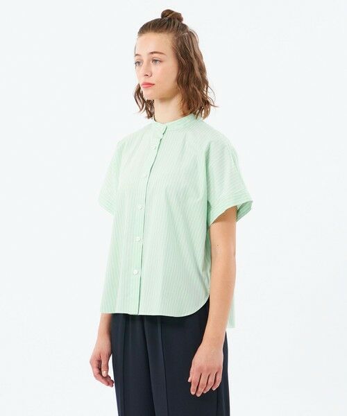 MACKINTOSH PHILOSOPHY / マッキントッシュ フィロソフィー シャツ・ブラウス | バンドカラーストライプハーフシャツ | 詳細4