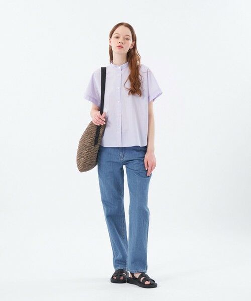 MACKINTOSH PHILOSOPHY / マッキントッシュ フィロソフィー シャツ・ブラウス | バンドカラーストライプハーフシャツ | 詳細8