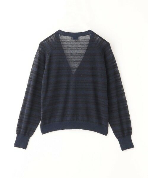 MACKINTOSH PHILOSOPHY / マッキントッシュ フィロソフィー ニット・セーター | ブークレーボーダーVネックカーデ | 詳細1
