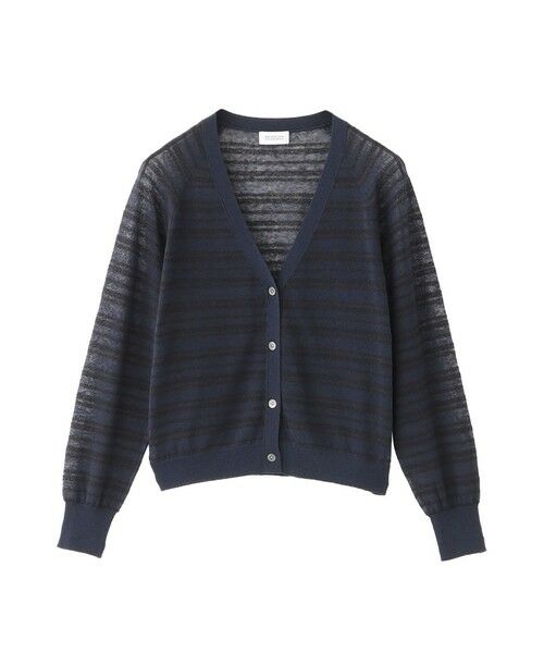 MACKINTOSH PHILOSOPHY/マッキントッシュ フィロソフィー ブークレーボーダーVネックカーデ ネイビー3 38 MACKINTOSH PHILOSOPHY/マッキントッシュ フィロソフィー ブークレーボーダーVネックカーデ ネイビー3 38