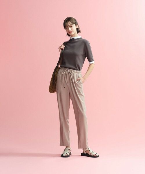 MACKINTOSH PHILOSOPHY / マッキントッシュ フィロソフィー その他パンツ | 【Alby Easy Pants（アルビー イージーパンツ）】バックサテン | 詳細1