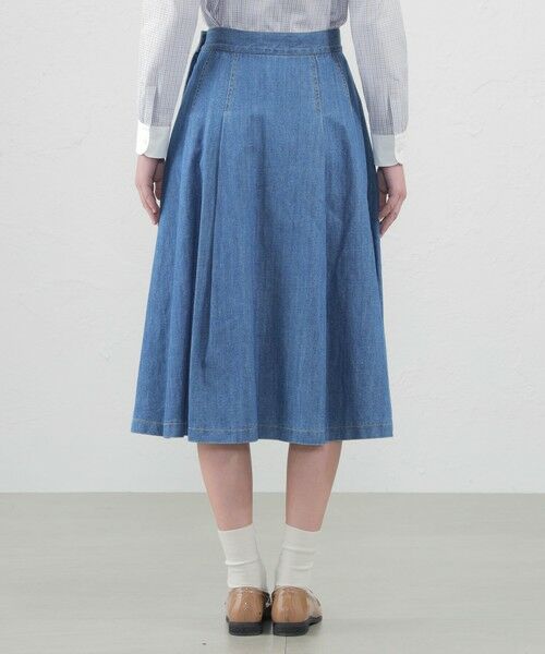 MACKINTOSH PHILOSOPHY / マッキントッシュ フィロソフィー ロング・マキシ丈スカート | コットンリネンデニムタックプリーツスカート | 詳細3