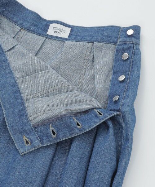 MACKINTOSH PHILOSOPHY / マッキントッシュ フィロソフィー ロング・マキシ丈スカート | コットンリネンデニムタックプリーツスカート | 詳細4