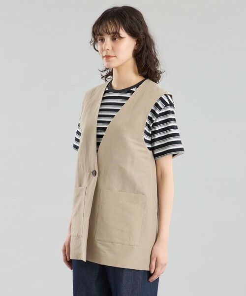 MACKINTOSH PHILOSOPHY / マッキントッシュ フィロソフィー ブルゾン | GREY LABEL リネンナイロンジレ | 詳細5