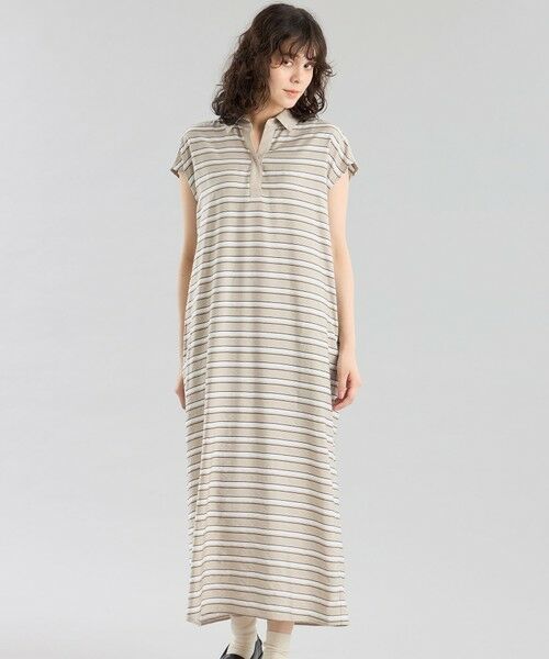 MACKINTOSH PHILOSOPHY/マッキントッシュ フィロソフィー GREY LABEL マルチボーダーワンピース ベージュ1 1 MACKINTOSH PHILOSOPHY/マッキントッシュ フィロソフィー GREY LABEL マルチボーダーワンピース ベージュ1 1
