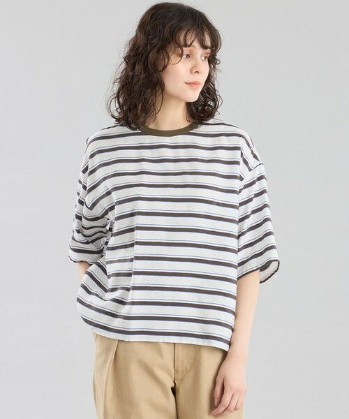 MACKINTOSH PHILOSOPHY / マッキントッシュ フィロソフィー シャツ・ブラウス | GREY LABEL マルチボーダーブラウス(オフホワイト1)