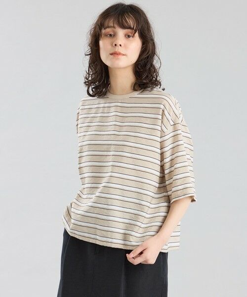 MACKINTOSH PHILOSOPHY / マッキントッシュ フィロソフィー シャツ・ブラウス | GREY LABEL マルチボーダーブラウス(ベージュ1)