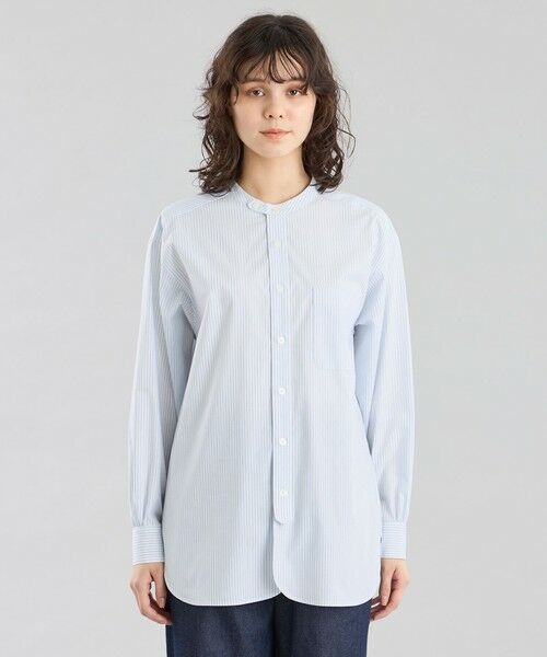 MACKINTOSH PHILOSOPHY / マッキントッシュ フィロソフィー シャツ・ブラウス | GREY LABEL ストライプバンドカラーシャツ | 詳細2